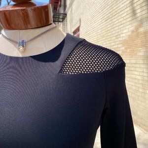 Alice + Olivia Maxi Dress with Mesh Detailing